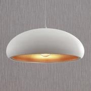 Lindby Pendellampe Gerwina, weiß/gold, Metall, 40 cm, E27