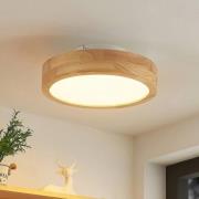 Lindby Lanira LED-Deckenlampe aus Eichenholz, 30cm