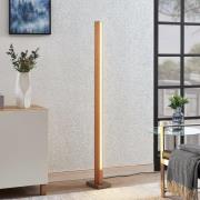 Lucande LED-Stehleuchte Tamlin, buche, Holz, 151,5 cm, 3000K