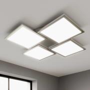 Lucande LED-Deckenlampe Ilira, 4-flg., silber, CCT, dimmbar