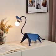 Lucande Tischlampe Idalina, Dino, blau, Stahl, 44 cm