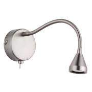 LED-Wandleuchte Mini, flexibler Arm, nickel, 3.000K