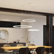 Molto Luce LED-Hängelampe Perfora, weiß, Ø 60 cm, Aluminium