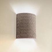 Wandleuchte Boucle aus Stoff, cappuccino