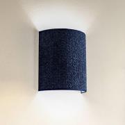 Wandleuchte Boucle aus Stoff, dunkelblau