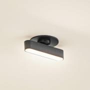 Lindby LED-Einbauleuchte Eldrin, schwarz, Metall, 13,1 cm