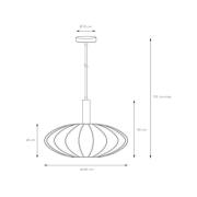 Hängeleuchte Corina, creme, Ø 50 cm, E27, 1-flammig