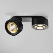 Egger LED-Spot Clippo Optic Duo, schwarz/gold, 2-flammig DTW