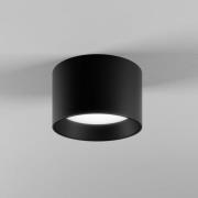 Egger LED-Downlight Ringo schwarz Ø 12,6 cm Alu IP54 3.000 K