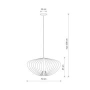 Hängeleuchte Pumpkin L, dunkelgrau, Ø 70 cm, Metall, GU10