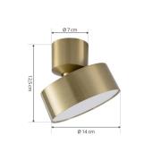 Lindby LED-Strahler Nivoria, goldfarben, schwenkbar, Alu