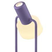 LED-Tischleuchte Banji, violett, Höhe 37 cm, Tastdimmer