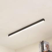 Lucande LED-Deckenleuchte Teniona, 101 cm, schwarz, Alu