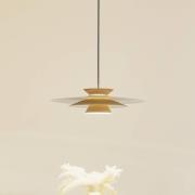 Lucande LED-Pendelleuchte Livie, beige, Aluminium, Ø 50 cm