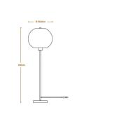 LEDVANCE Stehleuchte Ball Höhe 116 cm, braun, Wellpappe, E27