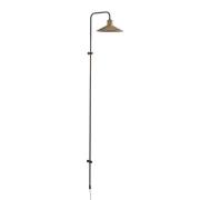 Bover Wandlampe Platet A/05, schwarz/messingfarben, 142 cm