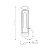 Bad-Wandleuchte Masthead, chrom, 1-flammig, Höhe 35 cm, IP44