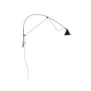 midgard LED-Wandlampe AYNO L, schwarz/orange, 2.700 K 130 cm