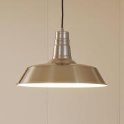 Lindby Hängeleuchte Laylan, nickel/weiß, Ø 46 cm, Metall