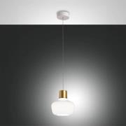 LED-Hängeleuchte Kino, 1-flammig, weiß, Glas, Stufendimmer