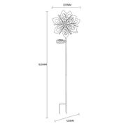 LED-Solar-Erdspießleuchte 36571, Blume, Windspiel, Metall