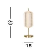 LED-Tischleuchte Capsule, messingfarben, Eisen, Acryl