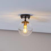 Deckenlampe Atmaca 10205 gold antik/schwarz Glas klar Ø 15cm