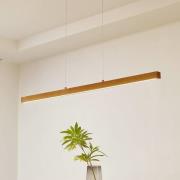 Lucande LED-Hängeleuchte Nihalo, Holz, 12 cm, dimmbar, CCT