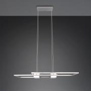 LED-Hängelampe Albany, nickel, 100 x 28 cm, Alu, CCT dimmbar