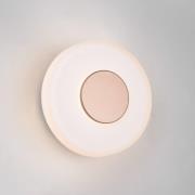 LED-Wandleuchte Celeste, braun/weiß, Ø 22 cm Glas dimmbar