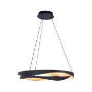 LED-Hängelampe Ascoli, Ø 64 cm, schwarz/gold, Metall, dim