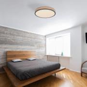 LED-Deckenlampe Doro, Ø 45 cm, grafit/holz dunkel, Holz, 830