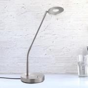 LED-Tischlampe Dent, nickel/chrom, 60 cm, Metall, CCT 1-flg.
