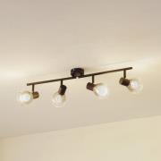 Lindby Deckenleuchte Pendura, 4-flammig, schwarz, Glas