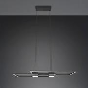 LED-Hängelampe Albany, schwarz, 100 x 28 cm, Alu CCT dimmbar