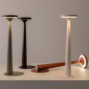 Karman LED-Akku-Tischleuchte Papiria, braun matt, CCT