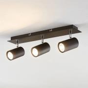 Lindby Deckenstrahler Joffrey, 49cm, schwarz, 3-flg., GU10