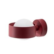 Wandleuchte Mado aus Glas und Stahl, rot