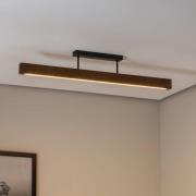 LED-Holzdeckenleuchte Teo, walnuss, 96 cm, 3000 K