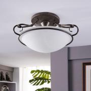Lindby Deckenlampe Rando, silber antik, Glas, Ø 50 cm, E27