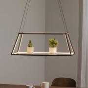 Lucande LED-Hängeleuchte Mensola, schwarz, Alu, 75 cm
