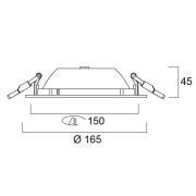 Sylvania LED-Einbauleuchte Start, IP54, weiß, 830, Ø 15 cm