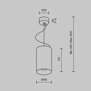 Maytoni LED-Hängeleuchte Efir, weiß, Ø 10,5 cm, 33 W, 38°