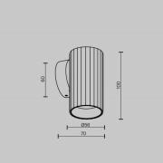 Maytoni Wandleuchte Calipso, schwarz, Metall, 10 cm, GU10