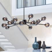 Beacon Hängeleuchte Orion schwarz/rauchgrau Glas 15-flammig