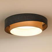LED-Deckenlampe Luneta Chenille blau/grau Ø 60 cm 3-step-dim