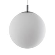 Hängelampe Bernike, weiß/chrom, Glas, Ø 30 cm