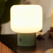 Lucande LED-Akku-Tischleuchte Katrin Palme, grün, Glas