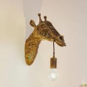 Lindby Wandleuchte Nirvathia, 35 cm, Giraffe, messingfarben