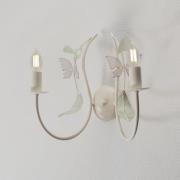 Wandlampe Summer, weiß/grün/rosa, Breite 25 cm, Stahl, 2-flg